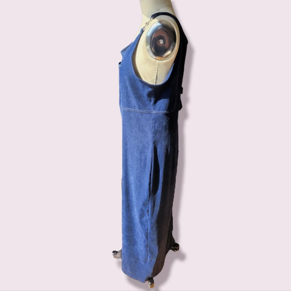 Vintage- 90s Maxi Overall Dress- Size M - Picture 2 of 6